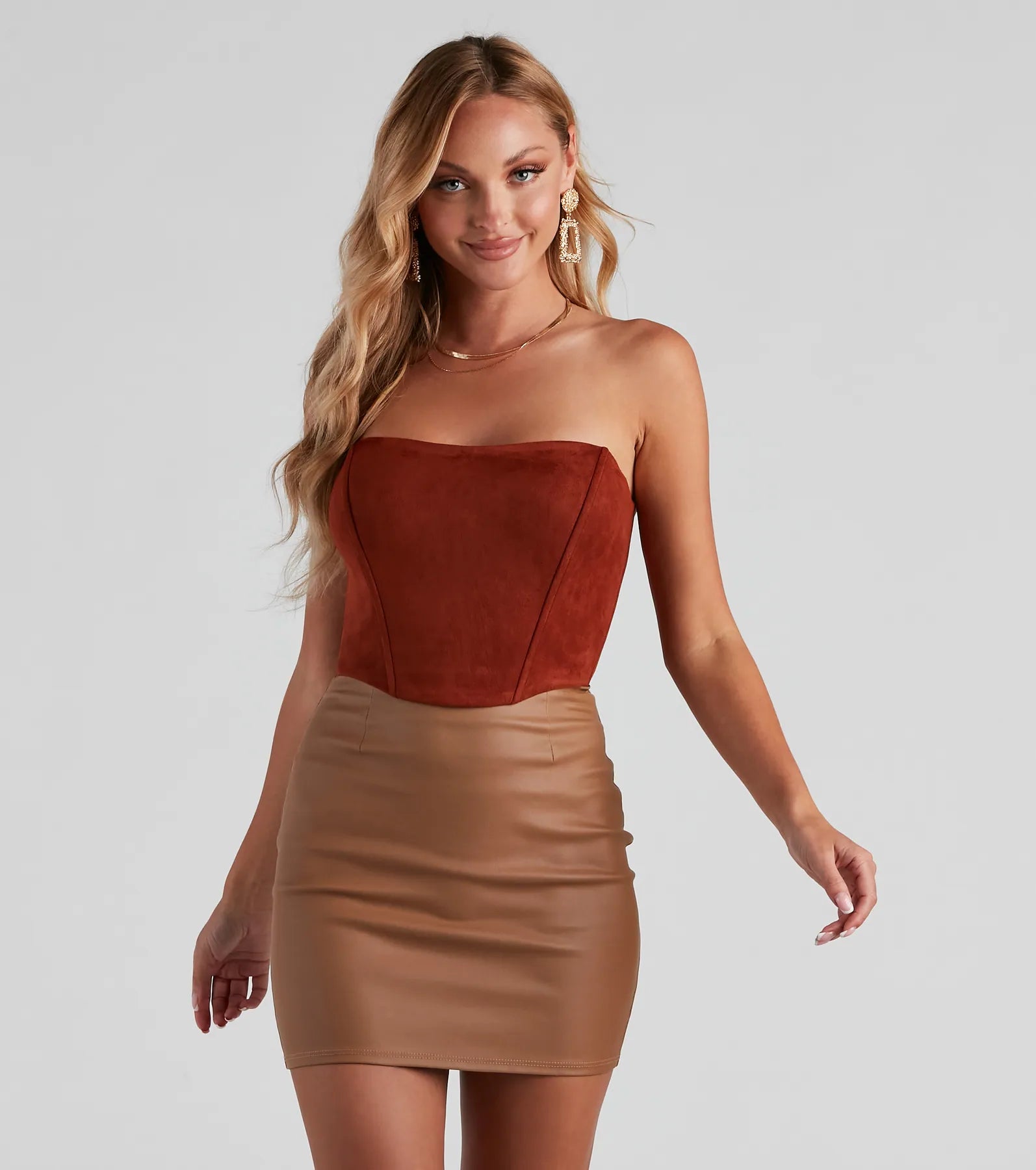 Sale Event Honey, I'm Home Faux Suede Bustier