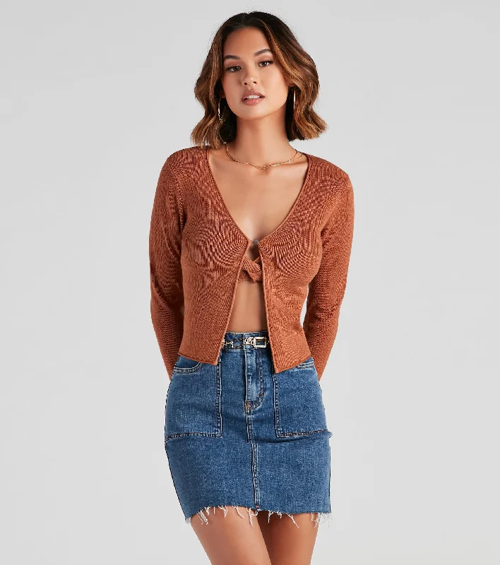 Deal Mania Fell For You Knit Open Cardigan
