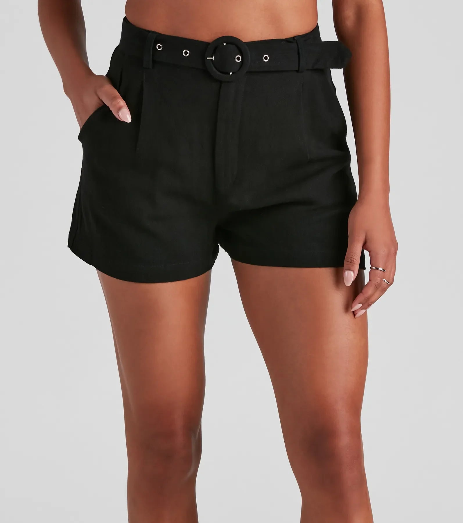 The Best Prices Casual High Waist Linen Shorts
