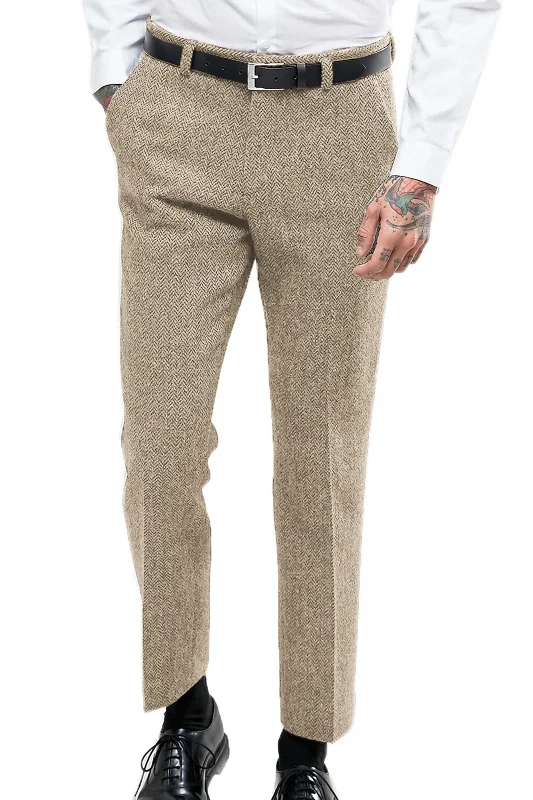 Limited Availability Champagne Vintage Formal Men's Suit Pants