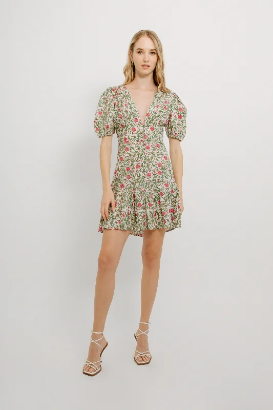 Act Now Flower Short Dress