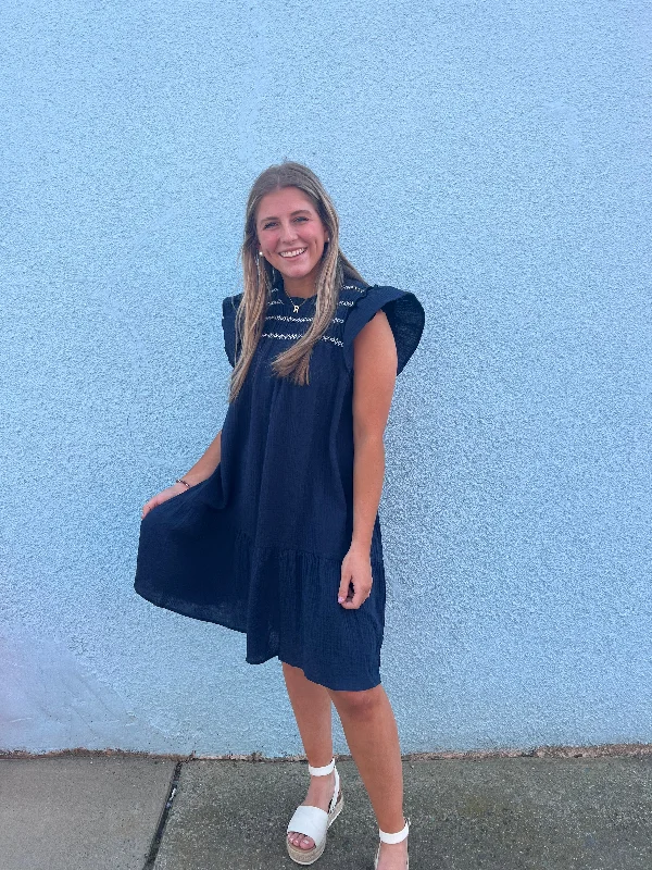 Midnight Madness Navy Summer Dress