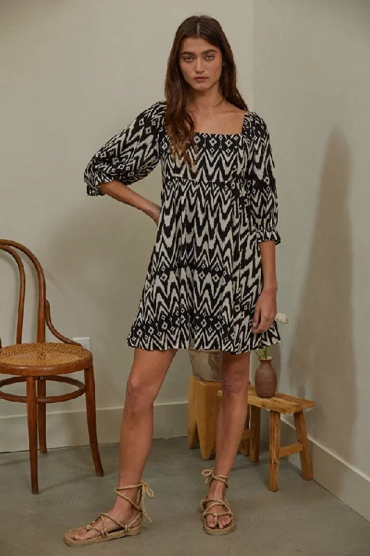 Markdowns Evelynn Mini Dress | Ivory Black