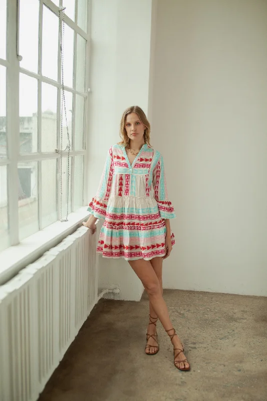 Major Savings Catalina Short Dress Pink/Blue