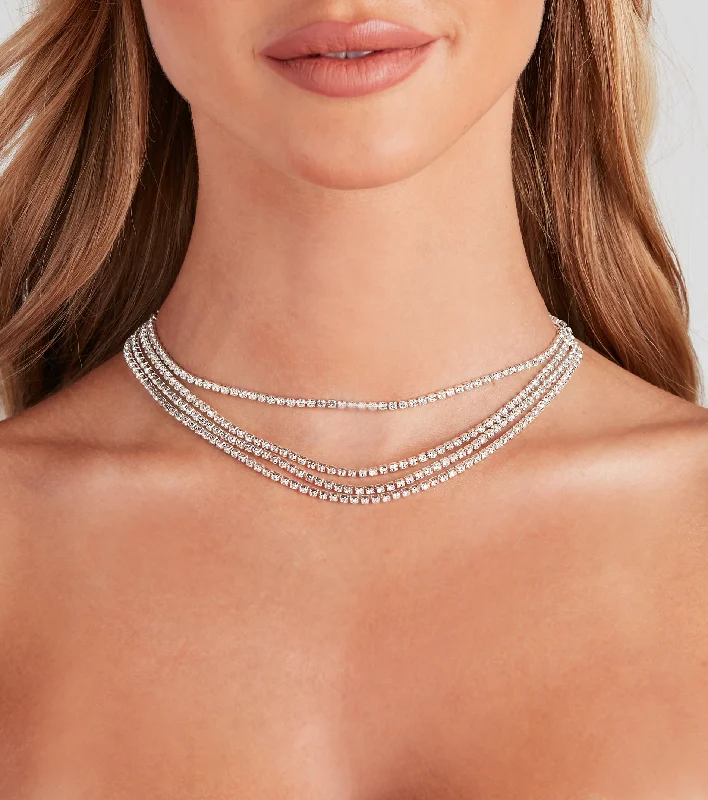 Savings Event Glitz Attack Rhinestone Choker