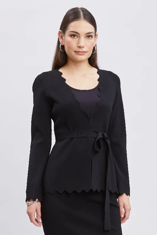 Mega Sale Belted Scallop Cardigan
