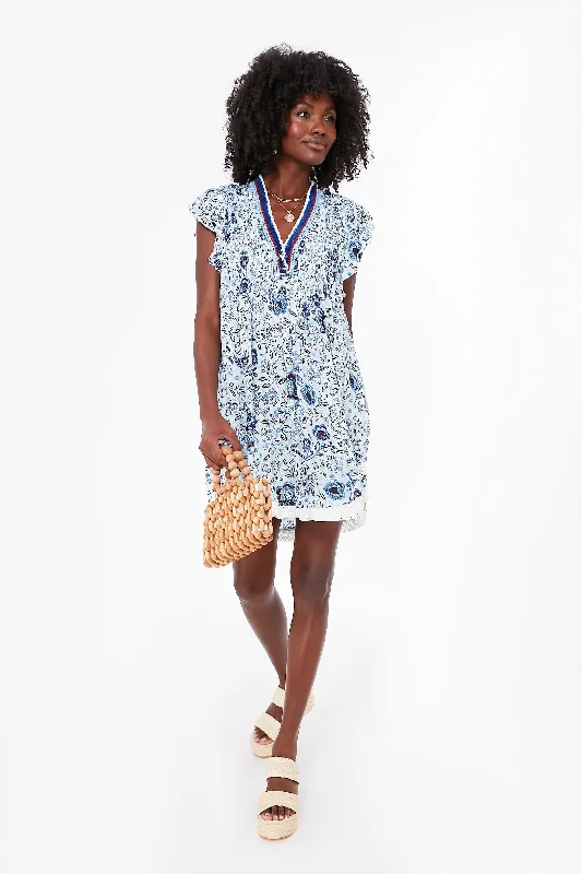 Extra Discounts Blue Pensee Sasha V Mini Dress