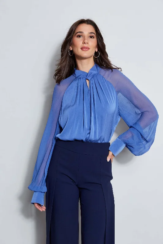 Buy More, Save More Silk Twist Keyhole Shirt
