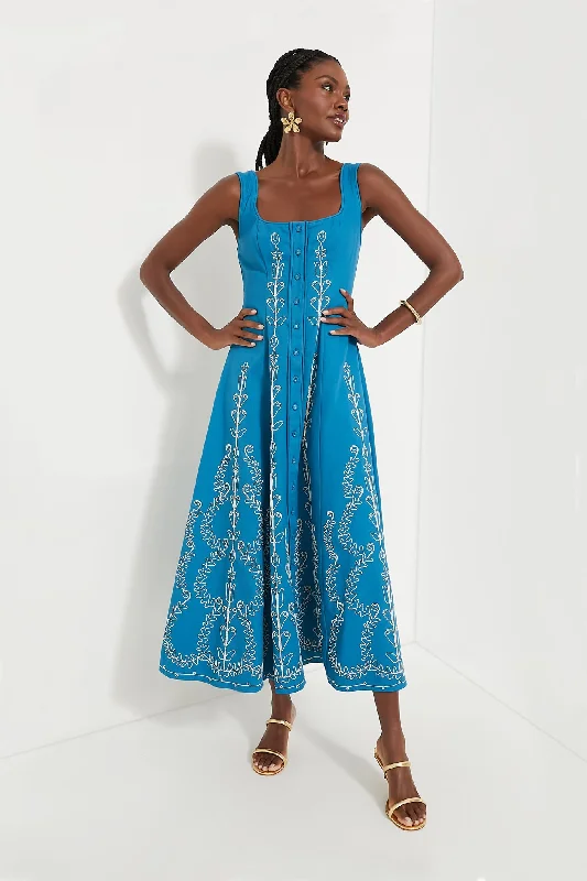 Hot Deal Sapphire Donovan Corded Midi Dress