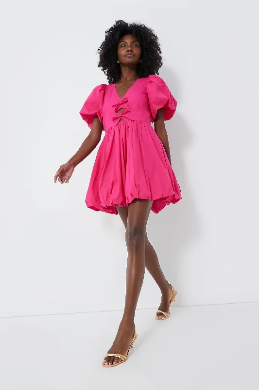 Act Fast Magenta Lalita Mini Dress
