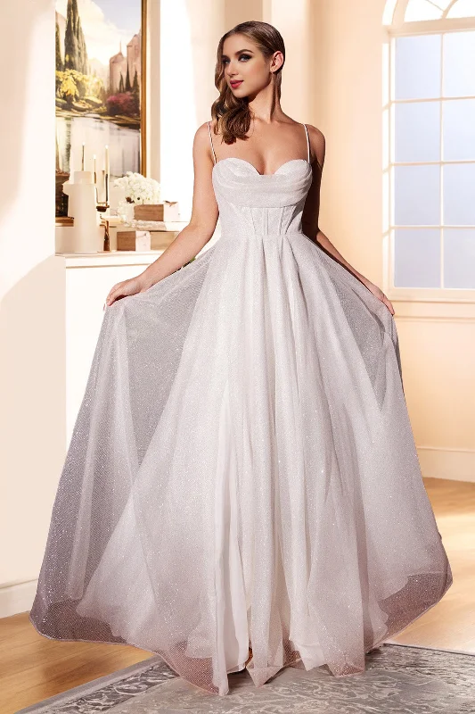 Great Deals Sweetheart Ivory Tulle Sleeveless Spaghetti Straps Bridal Dress