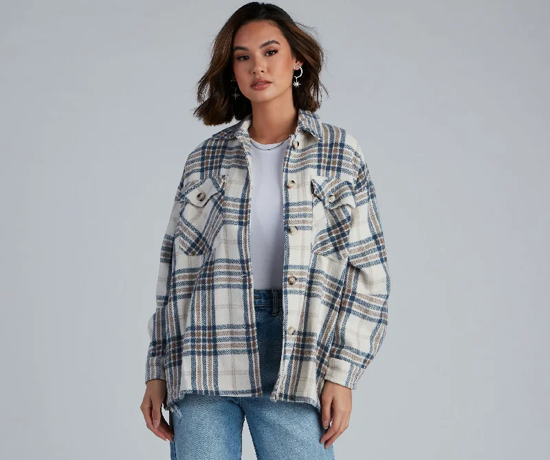 Incredible Offers Chill Out Plaid Shacket