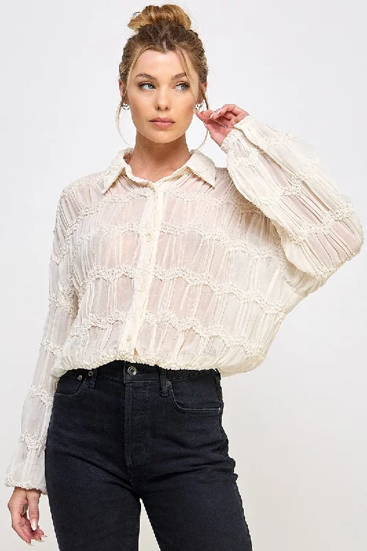 Act Now Madalyn Blouse I Cream