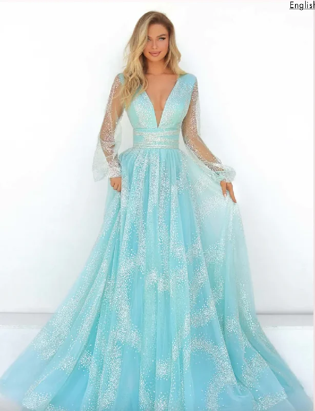 Special Discount Tarik Ediz - 51026 Embellished Plunging V-Neck
