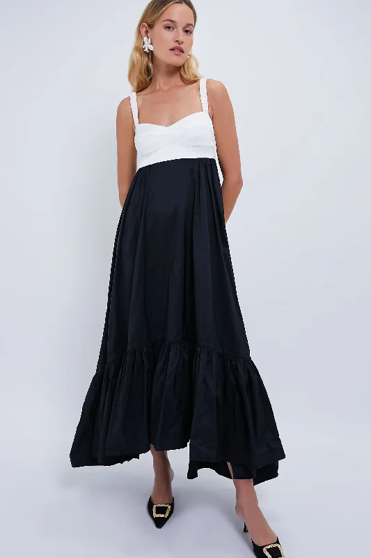 Sale Event Black and White Snowdrop Maxi Dress