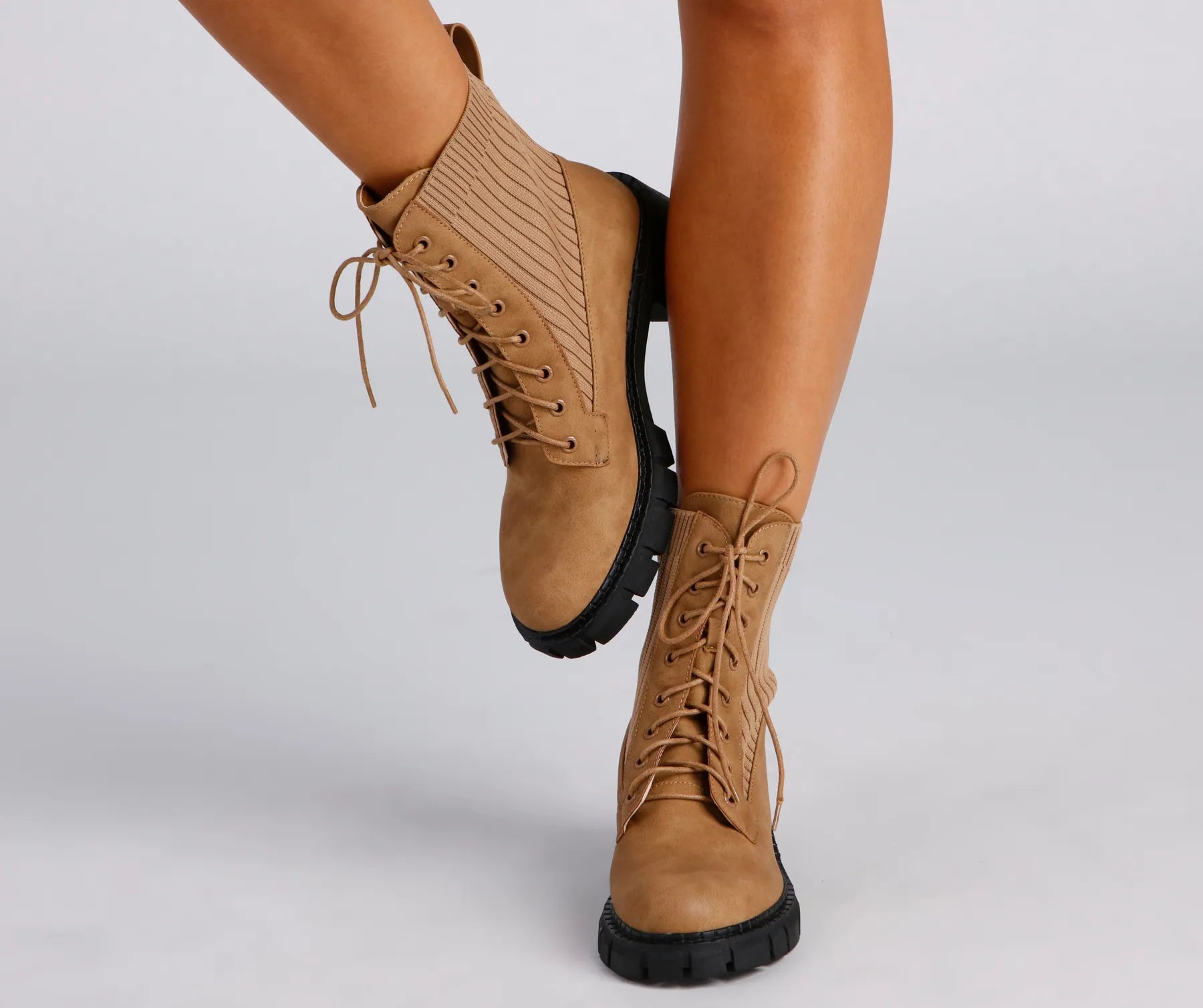 Big Discounts Trendy Status Knit Detail Boots