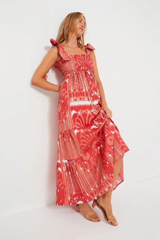 Special Savings Coral Moroccan Ikat Kelly Dress