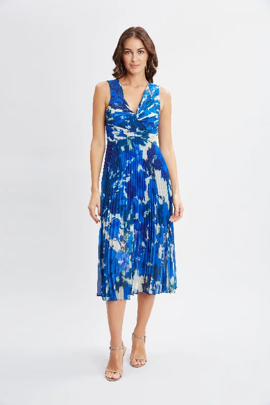 Special Savings Garden Printed Twist Midi Dress