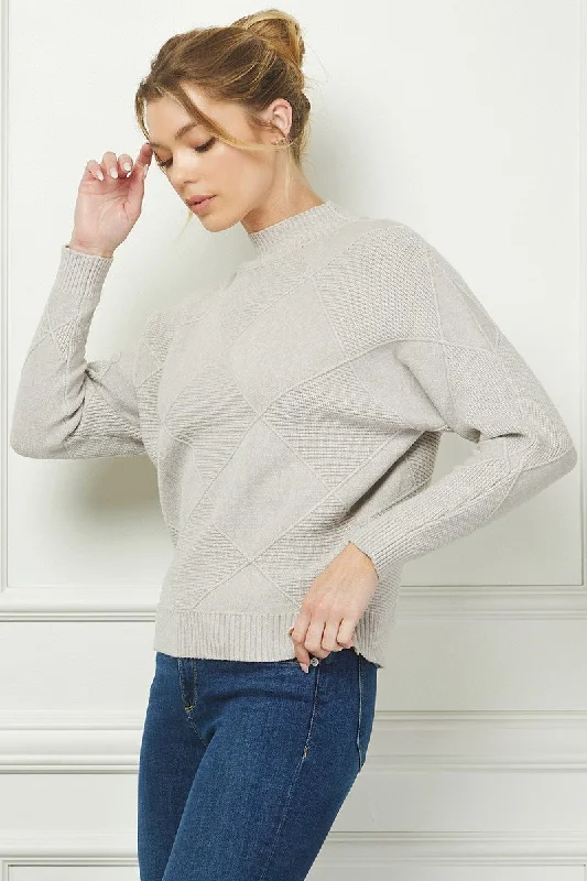 Price Rollback Sylvie Mock Neck Pullover I French Grey