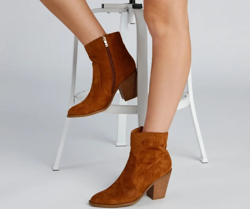 Fantastic Deals Short Stack Pointed Toe Booties