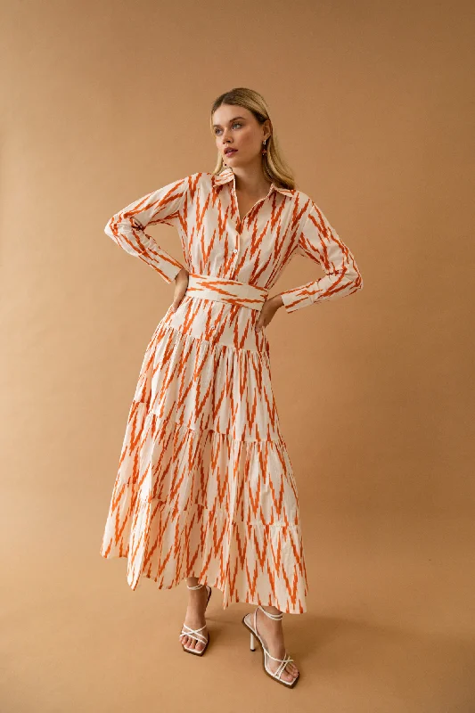 Deal of the Week Meredith Ikat Dress Orange