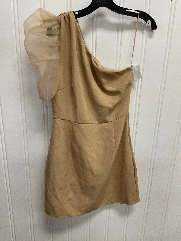 Limited Edition Dress Party Short By Tcec In Tan, Size: M