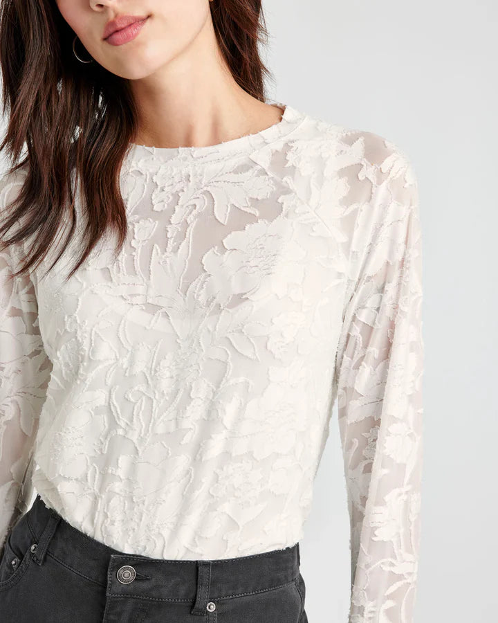 Warehouse Sale Cecelia Floral Long Sleeve Tee I Pale Oak