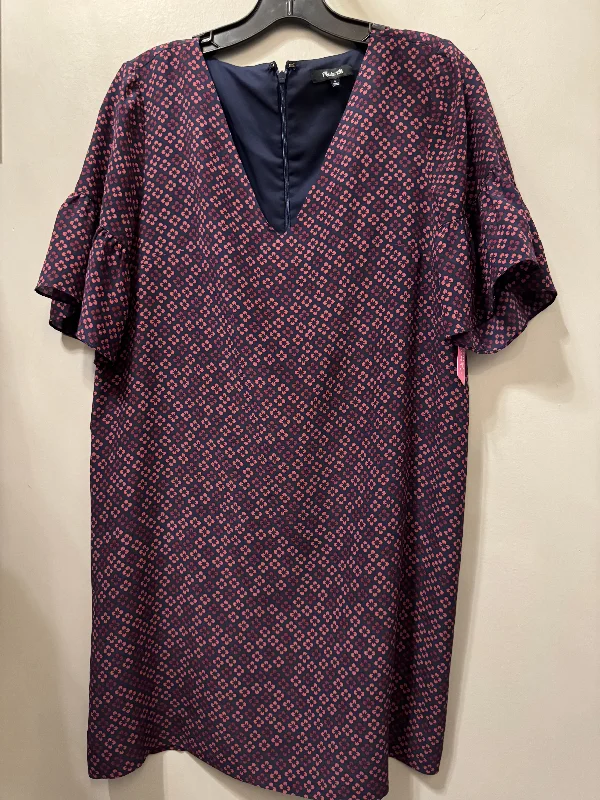 Limited Time Dress Casual Short By Madewell In Blue & Pink, Size: S