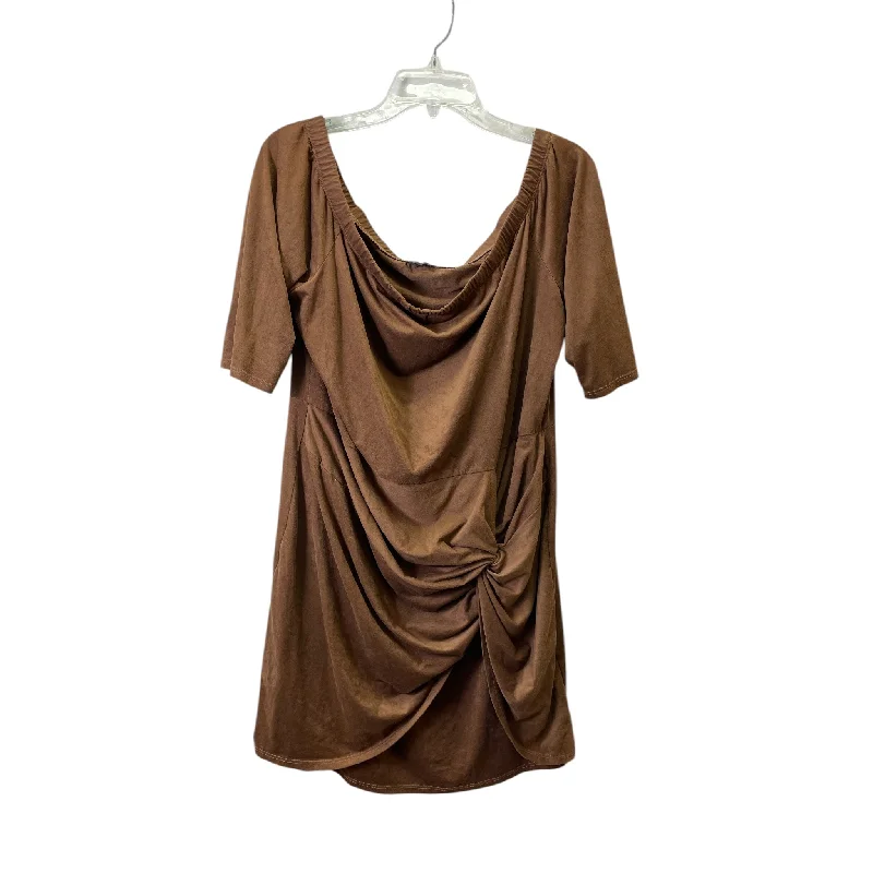 Year-End Clearance Dress Party Short By Zenobia In Brown, Size:3