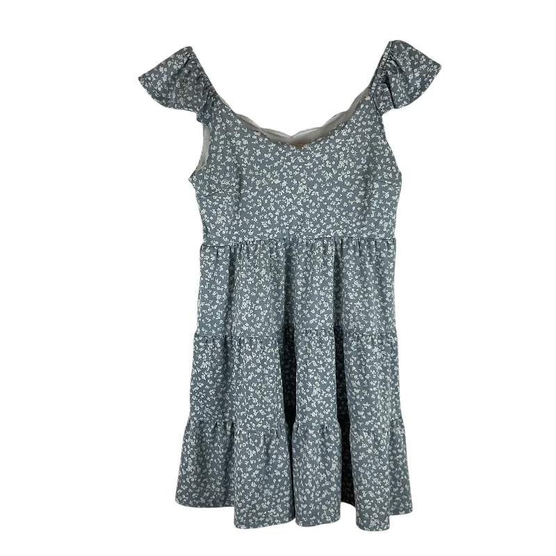 Warehouse Sale Dress Casual Midi By Monteau In Blue, Size: M