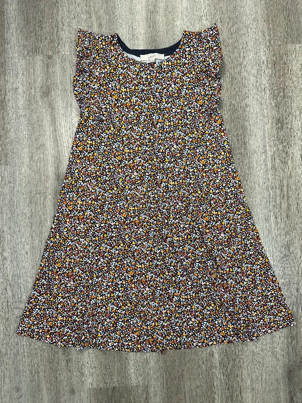 Final Clearance Dress Casual Short By Loft In Floral Print, Size: Xs