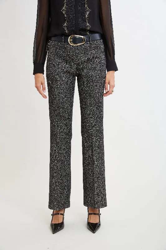 Fantastic Deals Fit & Flare Metallic Tweed Pant