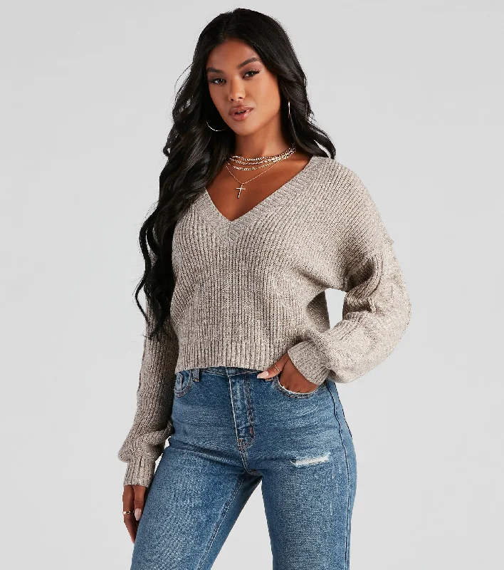 Exclusive Savings Love This Shine V-Neck Knit Sweater