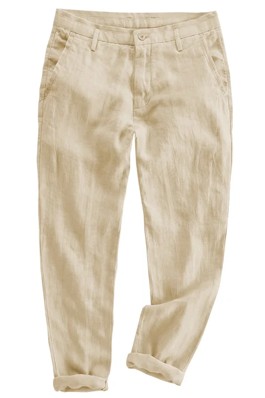 Price Drop Alert Champagne Men's Loose Casual All-match Elastic Waist Pants