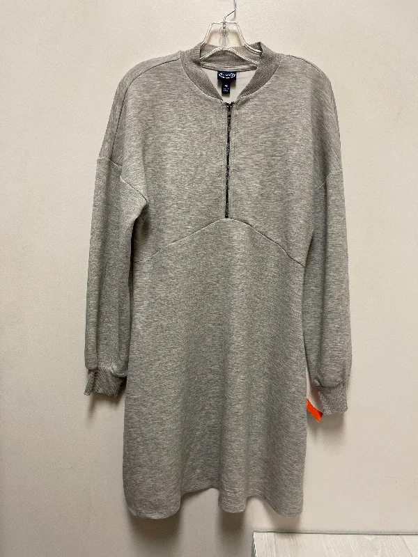 Don't Wait Dress Casual Midi By Scoop In Grey, Size: S