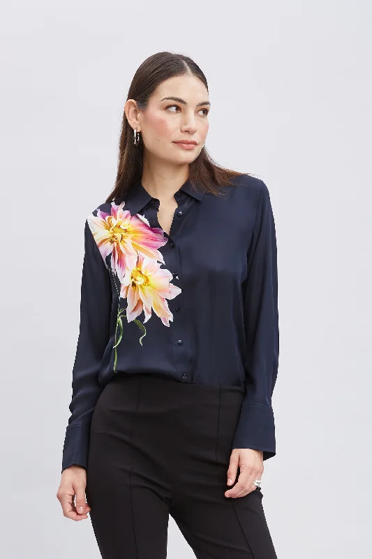 Price Buster Silk Dahlia Button Down Shirt