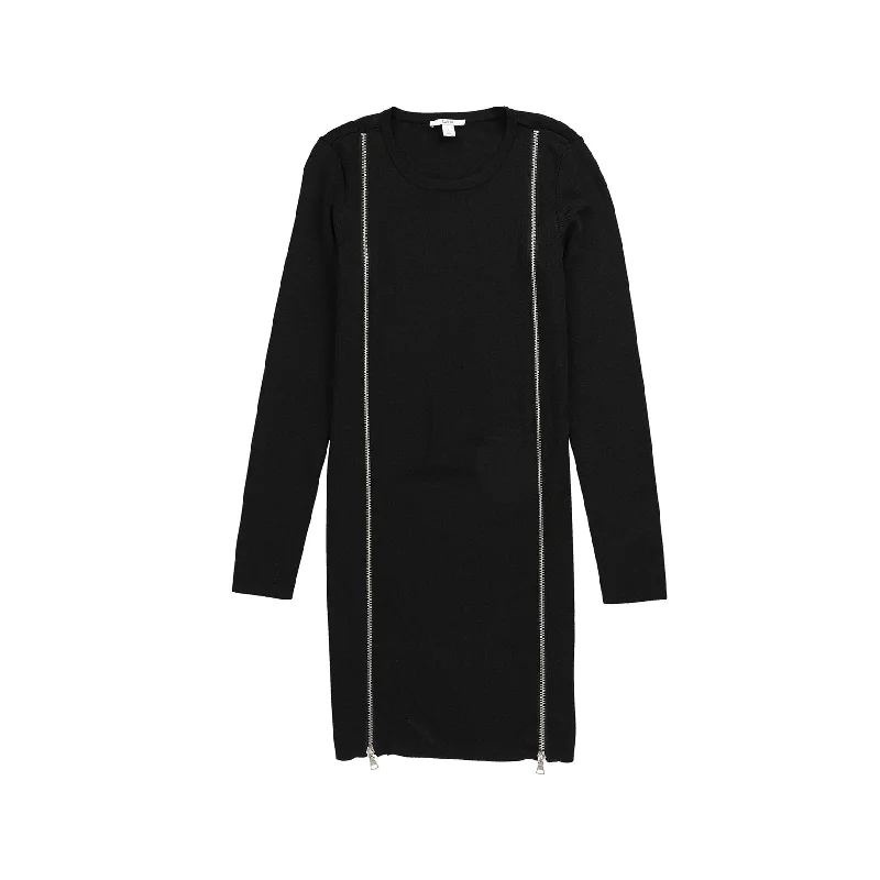 Online Only Bar Iii Womens Zippered Sweater Dress