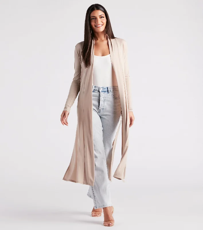 Early Access Her Business Slit Duster Trench