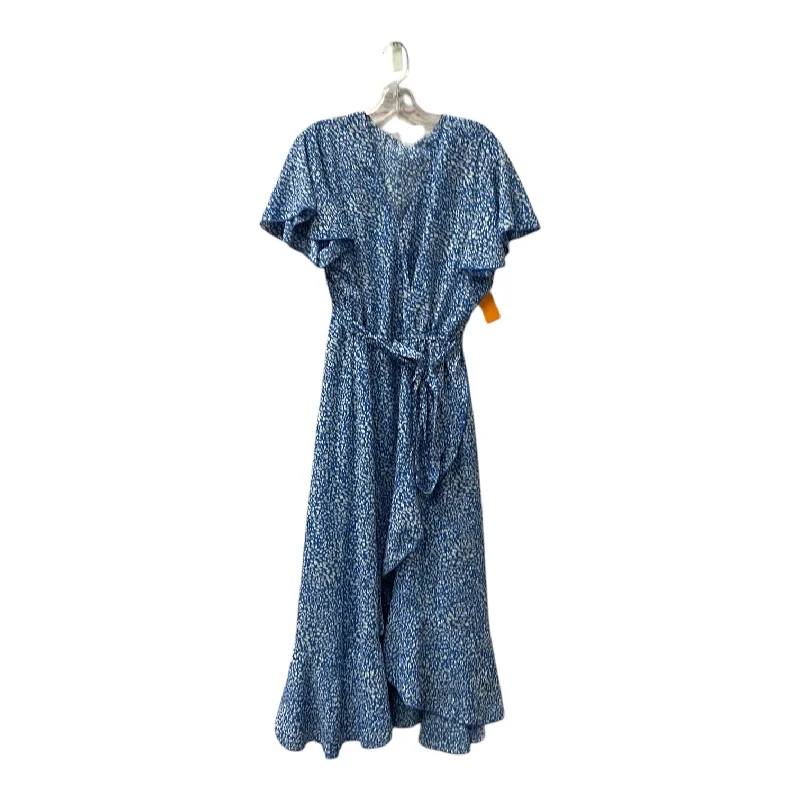 Limited Availability Dress Casual Midi By involand In Blue, Size:2X