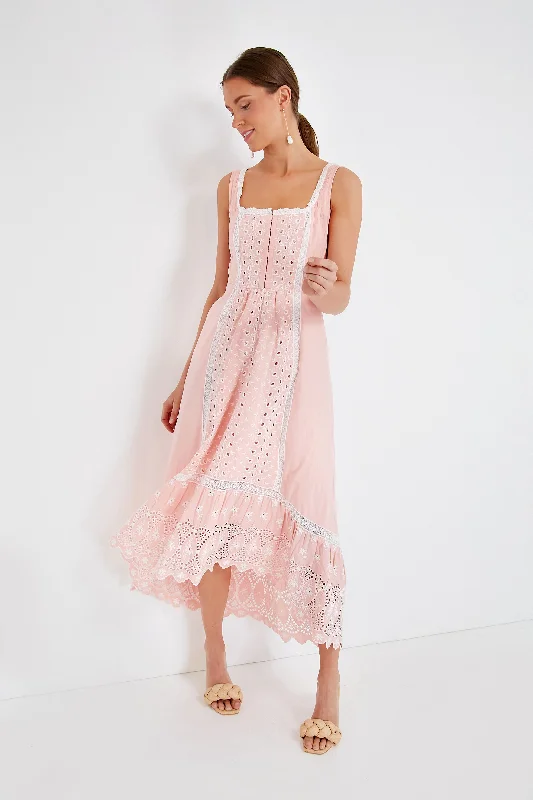 Savings Spectacular Bubble Bath Pink Alwyn Midi Dress