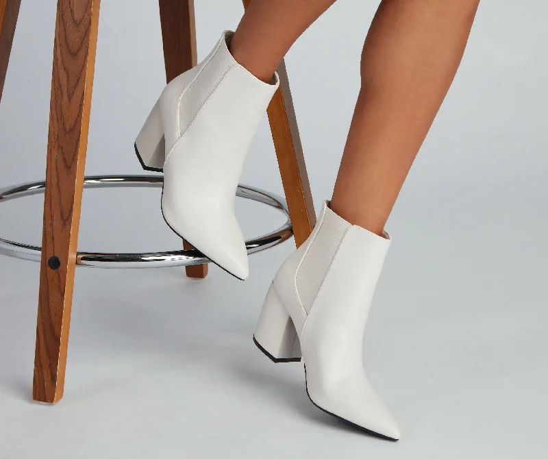 Buy More, Save More On Point Faux Leather Booties