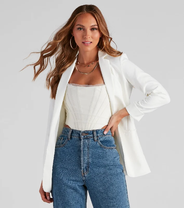 Don't Wait On My Way Classic Oversized Blazer