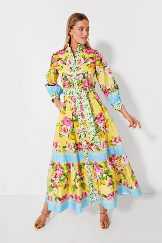 Today Only Peonia Yellow Demi Cotton Dress