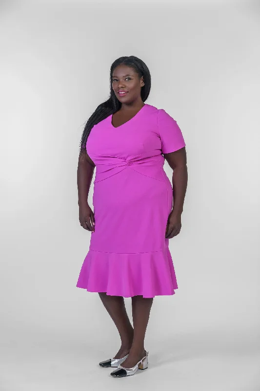 Steals and Deals HALIE MIDI WITH FLOUNCE