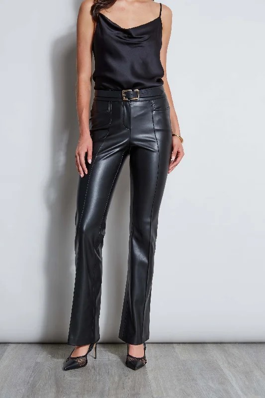 Special Offer Vegan Leather Seam Pant