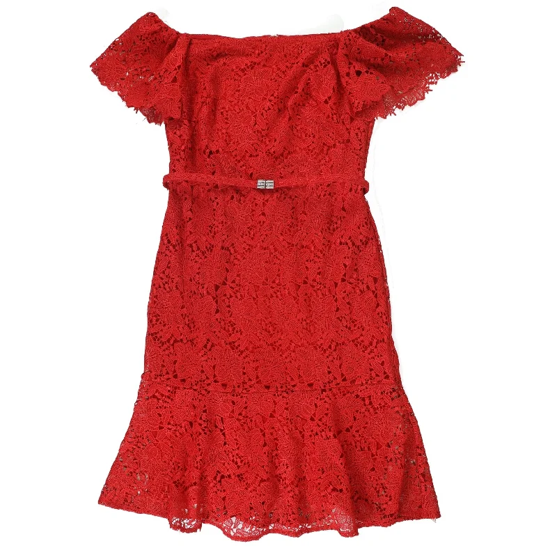 Hurry In Ralph Lauren Womens Lace Midi Dress