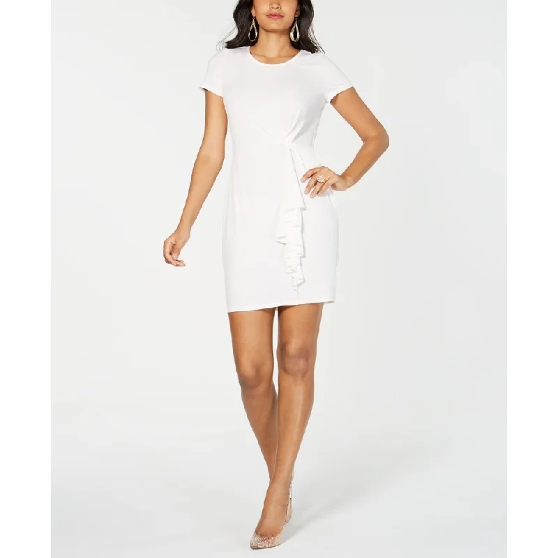 Year-End Sale Thalia Sodi Women's Asymetrical Ruffle Dress White Size X-Large
