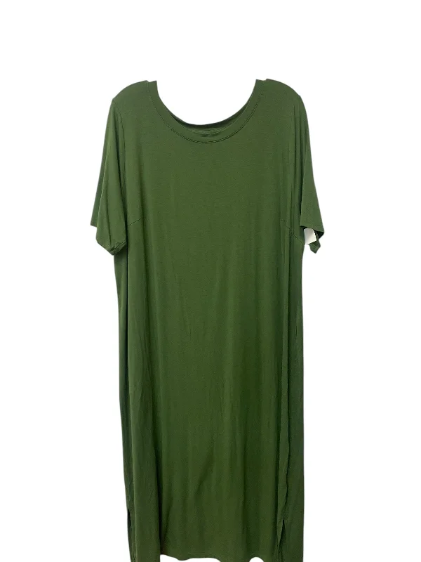The Best Prices Dress Casual Midi By Ava & Viv In Green, Size: 2x