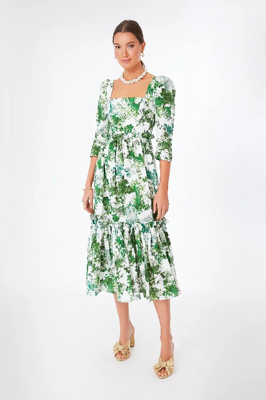 Closeout Sale Nordic Fields Olive Blue Hill Dress