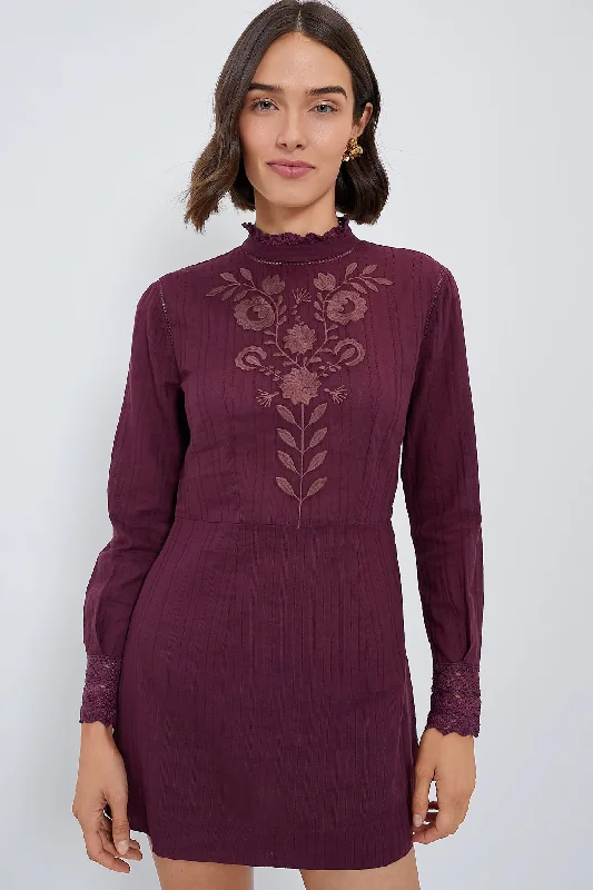 Deal Zone Burgundy Kiss Mini Dress
